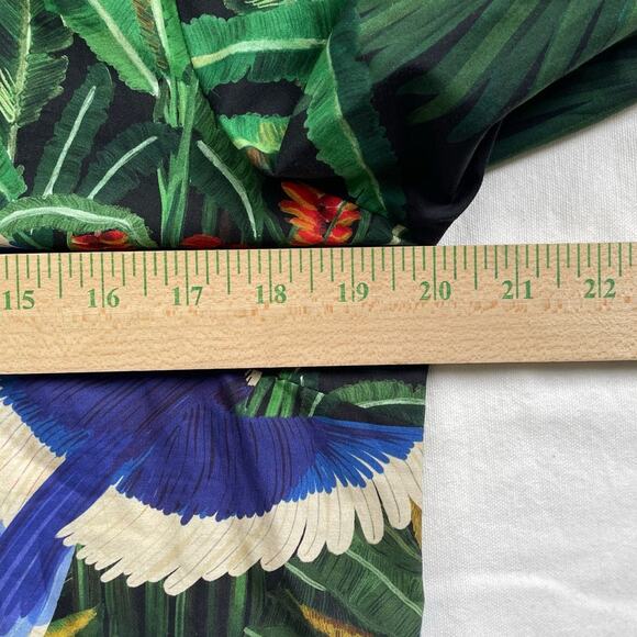 Farm Rio X Anthropologie Adriana Tropical Birds Blouse Size Medium - Picture 9 of 11